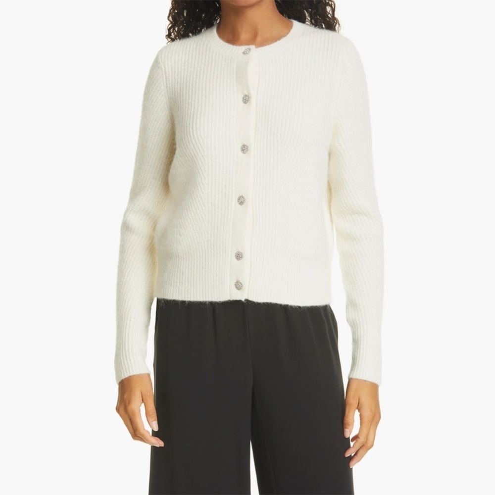 Ted Baker London - Rosi Ribbed Alpaca-blend Cardigan - White/Cream